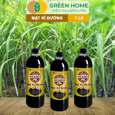 Mật Rỉ Đường Greenhome, Sfarm, Chai 1lít, Phân Bón Hữu Cơ, Ủ Dịch Chuối, Nuôi Cấy Vi Sinh, Ủ Phân, Ủ Rác