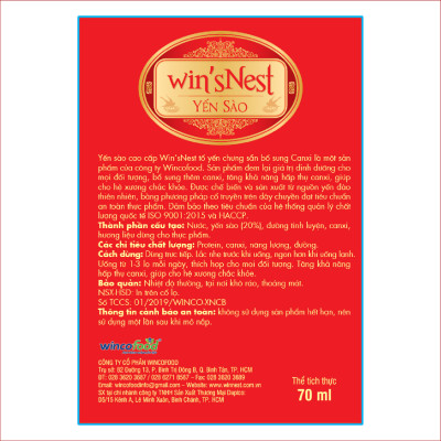 THÙNG 72 LỌ YẾN SÀO WIN
