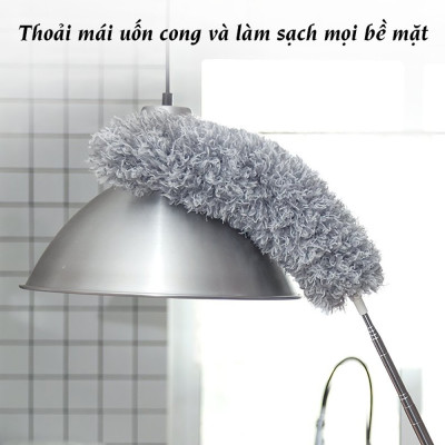 Chổi quét bụi trần nhà kéo dài 2M8 , lông mềm mịn ,vệ sinh đồ trên cao dễ dàng đi sâu vào mọi ngóc ngách nhỏ nhất , làm sạch mọi vết bẩn cứng đầu