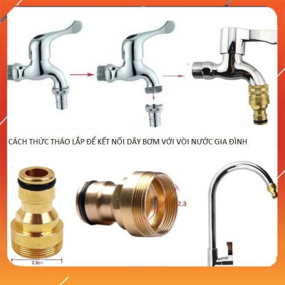 ️Evoucher Bộ dây vòi xịt nước rửa xe, tưới cây , tăng áp 3 lần, loại 7m, 10m 206701-2 đầu đồng,cút, +  khăn phượt