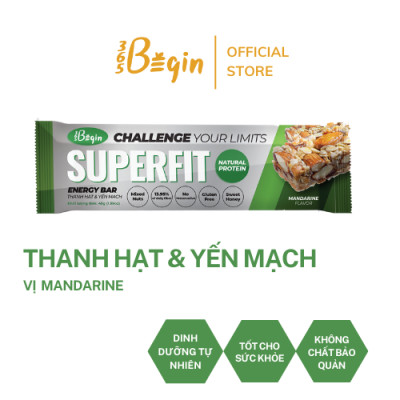 SUPERFIT - THANH NĂNG LƯỢNG YẾN MẠCH - VỊ CHANH - HỘP (6 THANH)