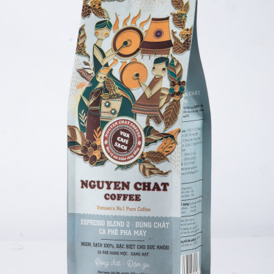 Cà phê ESPRESSO BLEND No.2 dạng hạt nguyên chất đậm vị phong cách Ý, hậu vị kéo dài - 250g