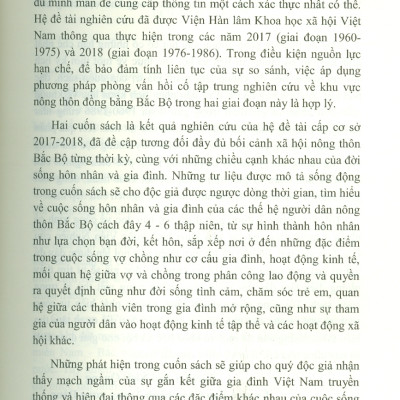 HÔN NHÂN VÀ GIA ĐÌNH Nông Thôn Đồng Bằng Bắc Bộ Giai Đoạn 1976 - 1986 (Sách chuyên khảo)