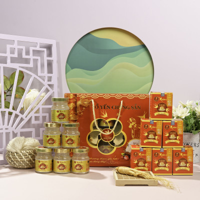 [Hộp 6 Lọ] Nước Yến Sào Chưng Nhân Sâm Nhân Việt 30% Yến Nguyên Chất Hũ 70ml