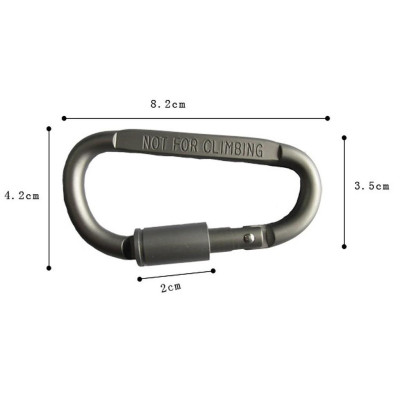 Combo 5 Móc Khóa Nhôm Chữ D Đi Phượt 7.5cm Khóa Xoay Tiện Dụng
