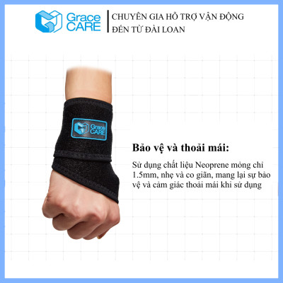 Đai Cố Định Cổ Tay Grace Care WB221 – Hỗ Trợ Cổ Tay Chơi Thể Thao, Gym, Giảm Đau Cổ Tay Khi Vận Động