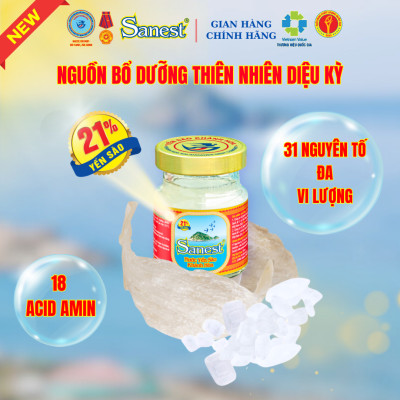  NEW [ Hộp 6 lọ quà tặng] Nước Yến sào Khánh Hòa Sanest 21% - Có đường