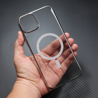 Ốp lưng siêu mỏng trong suốt Memumi Magnetic kim tuyến cho iPhone 16 Pro Max, 15 Pro Max, iP 15 Plus - Mỏng 0.3mm, chống ố vàng - Hàng nhập khẩu
