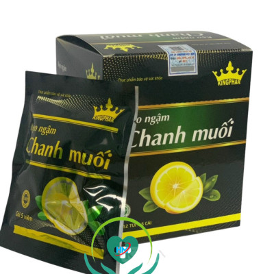 Kẹo ngậm Chanh muối Kingphar ( hộp 12 gói * 5 viên)