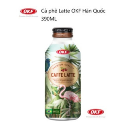 Cà phê Latte OKF Hàn Quốc 390ML x 6 chai Brazil Arabica Beans