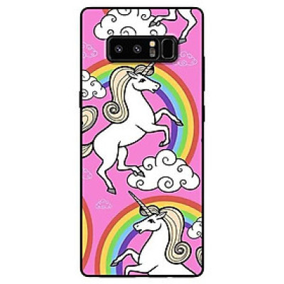 Ốp lưng dành cho Samsung Note 8 - Note 9 - Note 10 - Note 10 Plus mẫu Họa Tiết Ngựa Cầu Vòng