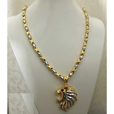 Dây Chuyền Nam Mặt Sư Tử Mạ Vàng 24k MD77