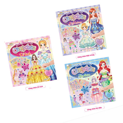 Combo 3 cuốn Sách thời trang công chúa (12 trang stickers)