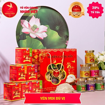 [Hộp 6 Lọ] Nước Yến Sào Chưng Đủ Vị Nhân Việt 30% Yến 70ml/Hũ