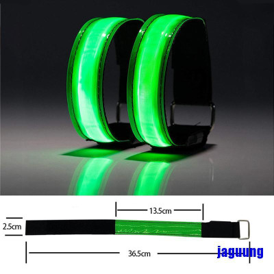 Đai đeo cánh tay phản quang có đèn led an toàn khi chạy bộ, đạp xe vào ban đêm - Băng đeo tay phản quang - Hàng chính hãng