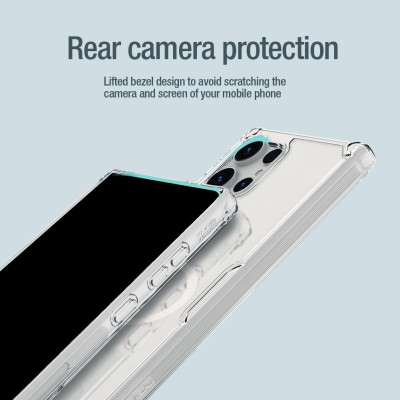 ỐP LƯNG cho Samsung Galaxy S25 ULTRA / S24 Ultra NILLKIN NATURE TPU PRO hỗ trợ sạc không dây - Lưng kính trong PC + Viền nhựa dẻo TPU - Hàng chính hãng