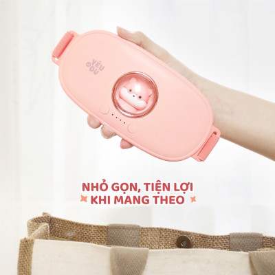 Máy massage chườm nóng giảm   bụng kinh nguyệt, Đai matxa tan mỡ bụng làm ấm nhiệt hồng ngoại rung tan mỡ toàn thân