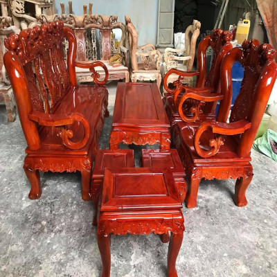 Bộ bàn ghế Minh Quốc Đào gỗ Xà Cừ