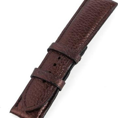 Dây đồng hồ nam nữ Huy Hoàng da bò size lớn màu nâu bạc HT8142