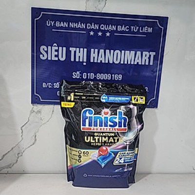 [HCM] Túi 60 viên rửa chén Finish Quantum Max Dishwasher Tablets 14x chức năng