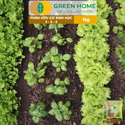Phân Bón Hữu Cơ Greenhome, Better, Bao 1kg, Sinh Học Giúp Cây Khoẻ, Ổn Định, Sai Hoa, Đậu Trái