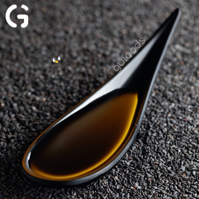 Dầu mè đen GUfoods - Giàu omega 3-6 và chất chống oxy hóa, Lành mạnh, Phù hợp eat clean, Trộn salad, Cho bé ăn dặm (chai 120ml)