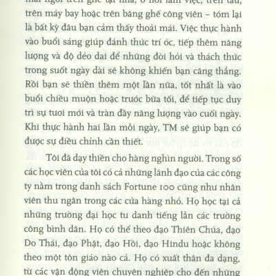 Sức Mạnh Của Tĩnh Tại - Phương Pháp Sống Chất, Sống Lành Mạnh Từ Thiền TM