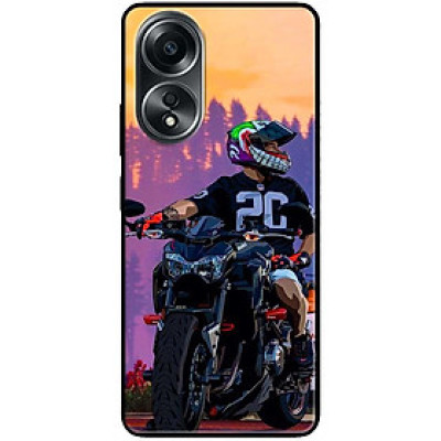 Ốp lưng cho Oppo A54 - A55 - A56 5G - A55s - A18 - A38 - A58 - Cậu Bé Mô Tô - Hàng Chính Hãng