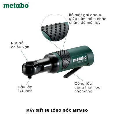 Máy Siết Bu Lông Góc Khí Nén Metabo DRS 35-1/4