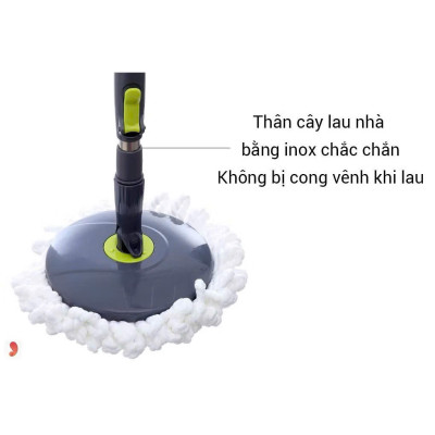 Bộ Cây Lau Nhà Chổi Lau Nhà Tự Vắt Hàn Quốc Cao Cấp - Tặng Kèm 2 Bông Lau - HÀNG CHÍNH HÃNG MINIIN