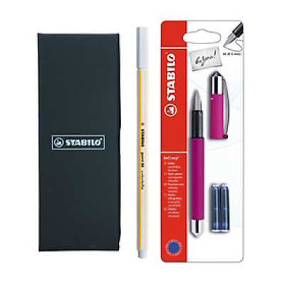 Vỉ bút máy STABILO BeCrazy + bút xoá STABILO PT88ERK + Tặng kèm hộp (FPCE) - Thân đen