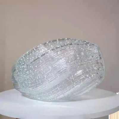 Bình Hoa Xoắn Thủy Tinh Phát Sáng – Decor Trong Suốt Lấp Lánh, Tỏa Sáng Trong Bóng Tối – Trang Trí Nhà Cửa Phong Cách Hiện Đại (16x27cm) - HÀNG CHÍNH HÃNG MINIIN