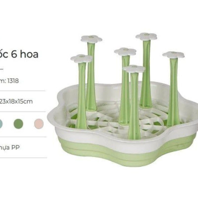 Khay úp ly, khay úp cốc 6 - 8 - 10 nhánh để ly - Tháo ráp tiện lợi, nhựa cao cấp chống bám bẩn 28 (VNM6219)