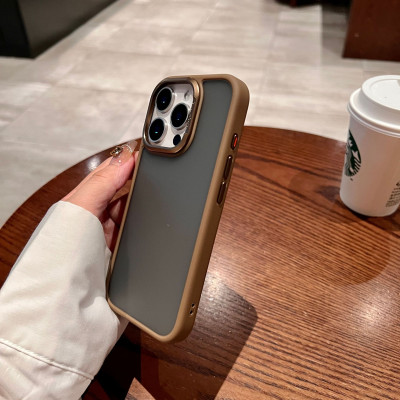 Ốp lưng cho iPhone 16 Pro Max hiệu Likgus lưng nhám viền màu chống sốc chống bụi bẩn chống vân tay có viền bảo vệ camera - hàng chính hãng