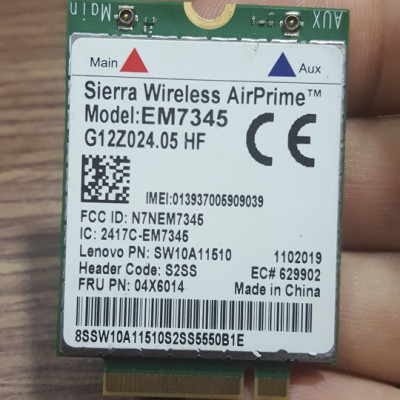 Card WWAN 4G Lenovo ThinkPad EM7345 4G LTE dùng cho laptop X240,X250,T440,T450s