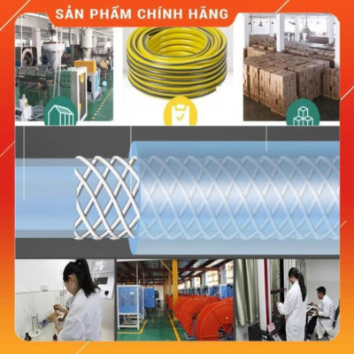 Bộ dây vòi xịt nước ️ ,tăng áp 3 lần,loại 3m,5m 206701-1 đầu đồng,cút nối nhựa vàng+ mở chai