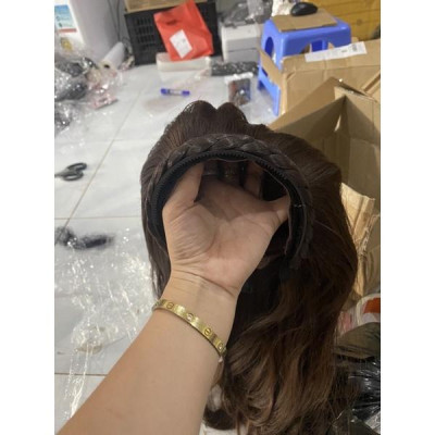 tóc giả băng đô tết bính nhỏ rít kèm tóc