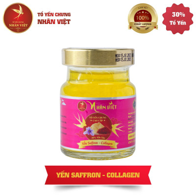 Lốc 6 Hũ Yến Sào Chưng Saffron Collagen Nhân Việt 30% Yến Nguyên Chất Hũ 70ml