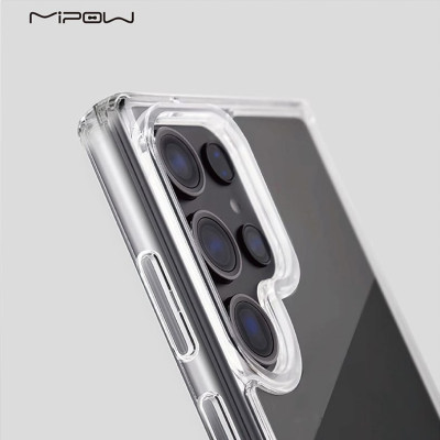 Ốp lưng trong suốt Mipow Tempered Transparent Samsung Galaxy S25 Ultra, Nguyên Liệu Bayer Germany chống ố vàng, chống sốc_ Hàng Chính Hãng