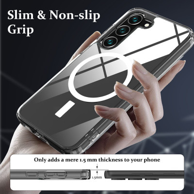 Ốp lưng trong suốt viền màu cho Samsung Galaxy S23 Plus / Galaxy S23+ hiệu Likgus Simple But Unique (chống sốc, bảo vệ máy toàn diện) -  Hàng nhập khẩu