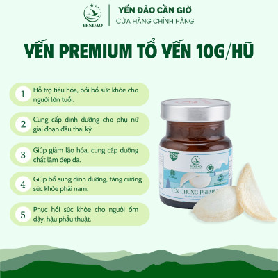Yến Đảo - Tổ Yến Chưng Premium Dòng Cao Cấp Hàm Lượng Yến Cao Giàu Dinh Dưỡng Dạng Lốc 8 Hũ