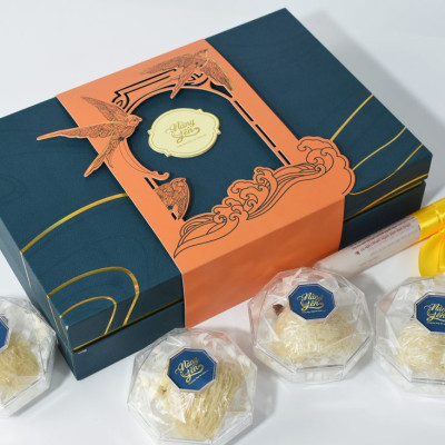 Yến sào Nàng Yến | Set quà cao cấp Hy Vọng - Thịnh (bao gồm tổ yến cùng nguyên liệu chọn lọc đi kèm) | Bộ quà tặng chăm sóc sức khỏe Sang trọng và tiện lợi 