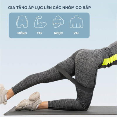 SET 4 dây thun tập gym, dây kháng lực miniband GoodFit GF915MB