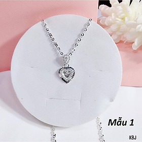 Dây chuyền nữ bạc Ý kèm mặt cao cấp MS17g
