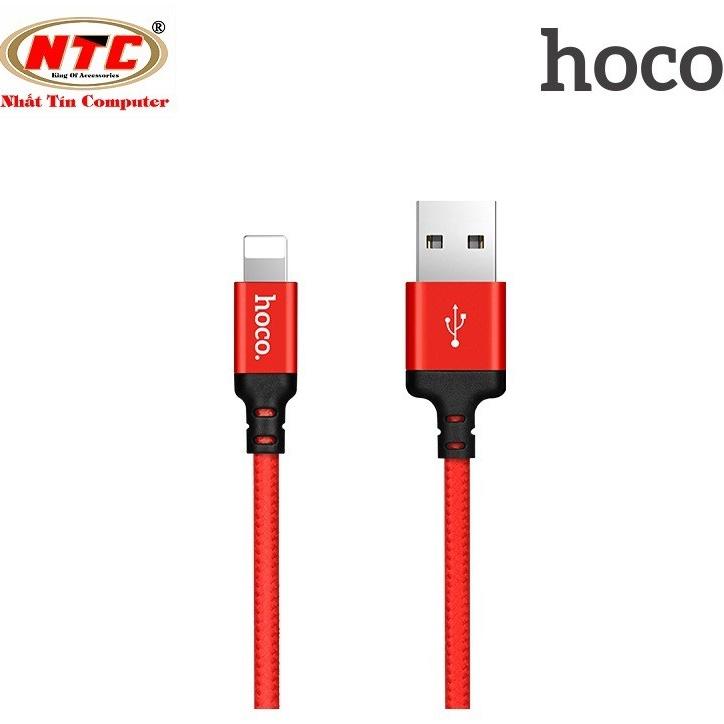 Cáp sạc dây dù dành cho Hoco X14 dài 1M cổng LN - Hàng chính hãng