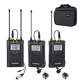 Bộ Micro Không Dây UHF Cho Máy Ảnh Comica CVM-WM100 Plus - Hàng Chính Hãng