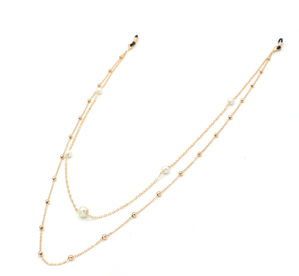 Dây đeo gọng kính titan không gỉ 2 lớp layer chain xích bi tròn cá tính punk rock sáng tạo thiết kế thủ công phong cách so cool mask hold strap airpod
