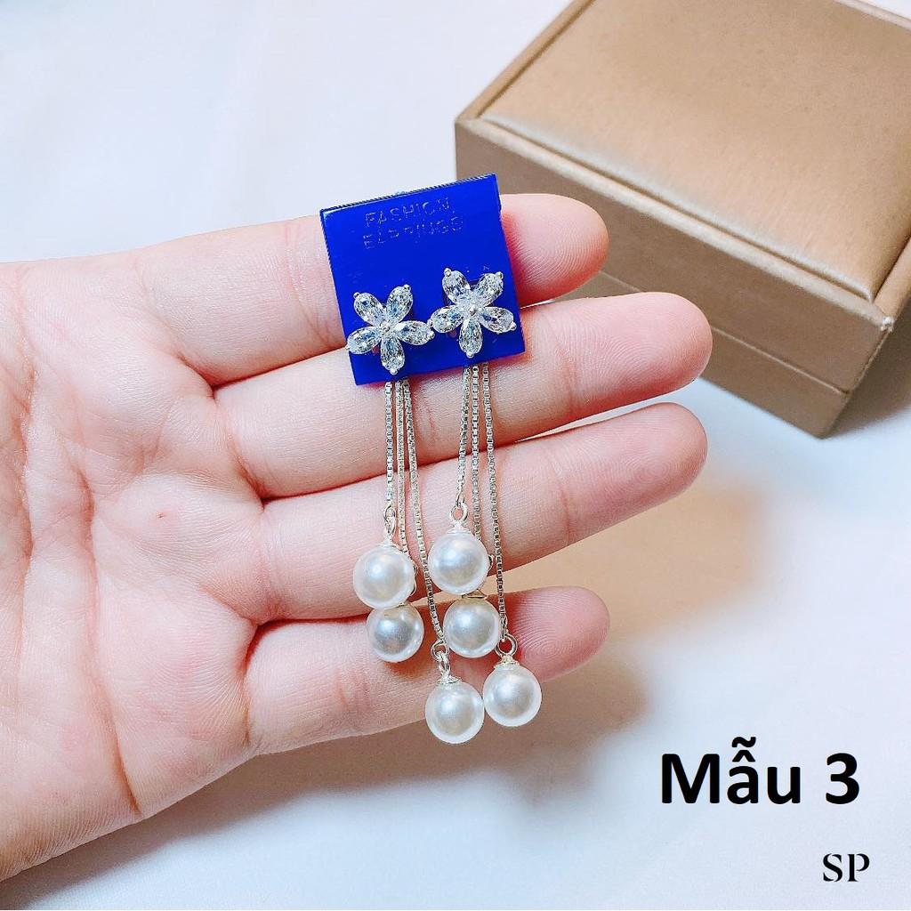 Bông tai bạc thời trang khoá bấm cao cấp chất liệu bằng bạc s925 SA0103