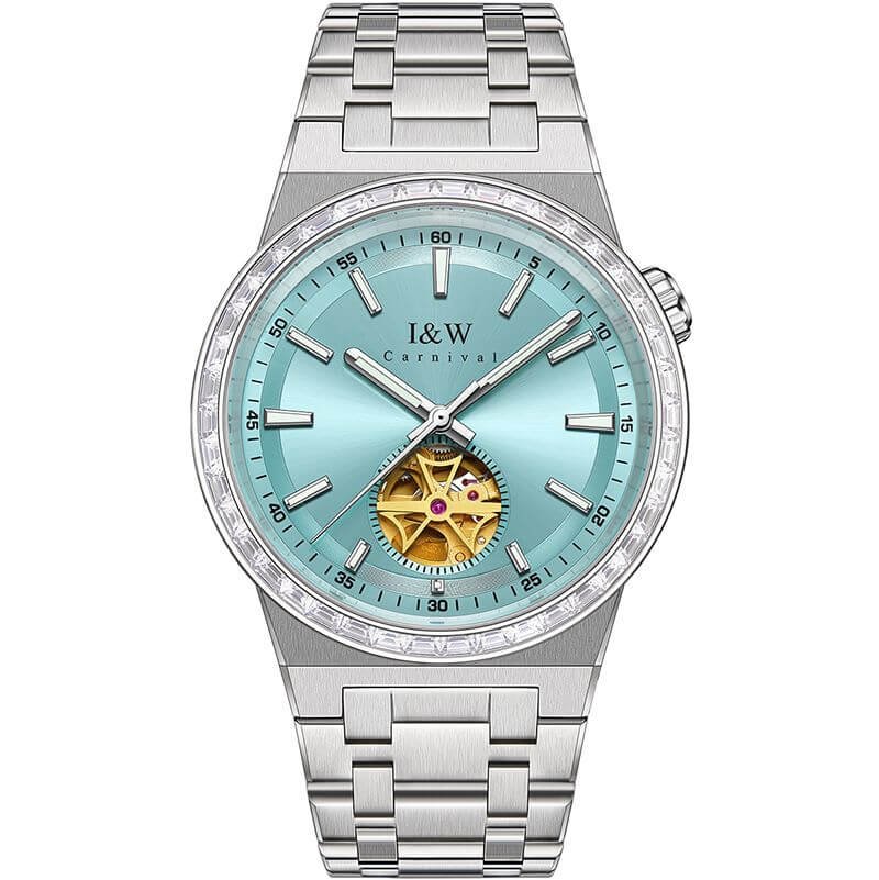 Đồng Hồ Nam I&W Carnival 761G2 Chính Hãng Full Box Chống Nước Kính Chống Xước Dây Thép Cao Cấp BH24T (Máy Cơ Tự Động)