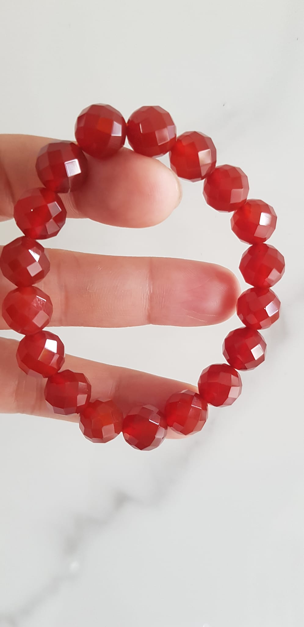 Vòng tay phong thuỷ Nữ đá mã não đỏ giác tự nhiên đẹp size vòng hạt 10mm hợp nữ mệnh hoả mệnh thổ ạ
